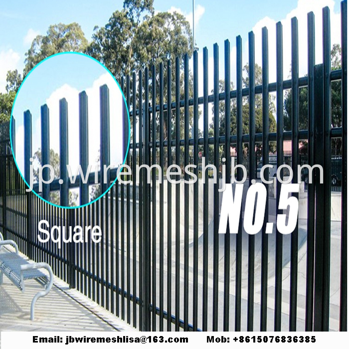 Powder Coated And Galvanized Steel Palisade Fence